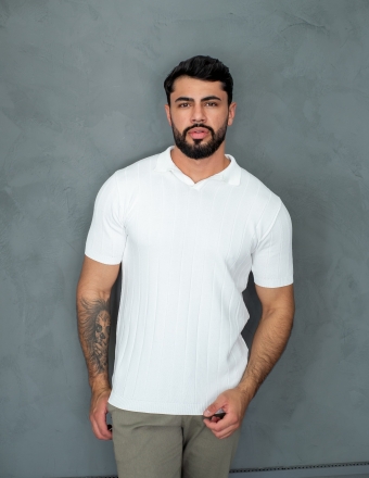 CAMISA TRICOT GOLA ITALIANA CANELADA REF 3007